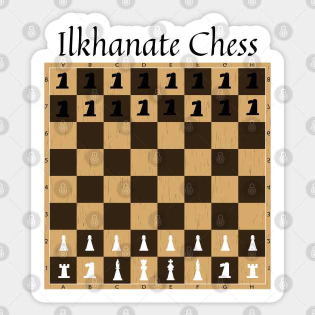 Ilkhanate Chess Sticker by firstsapling@gmail.com